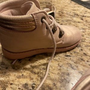 Carter’s pink rose gold boots! So cute! Size 9 lace up!